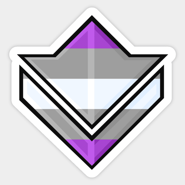 Commander Tag: Gray Asexual Sticker by MeepDrawsThings